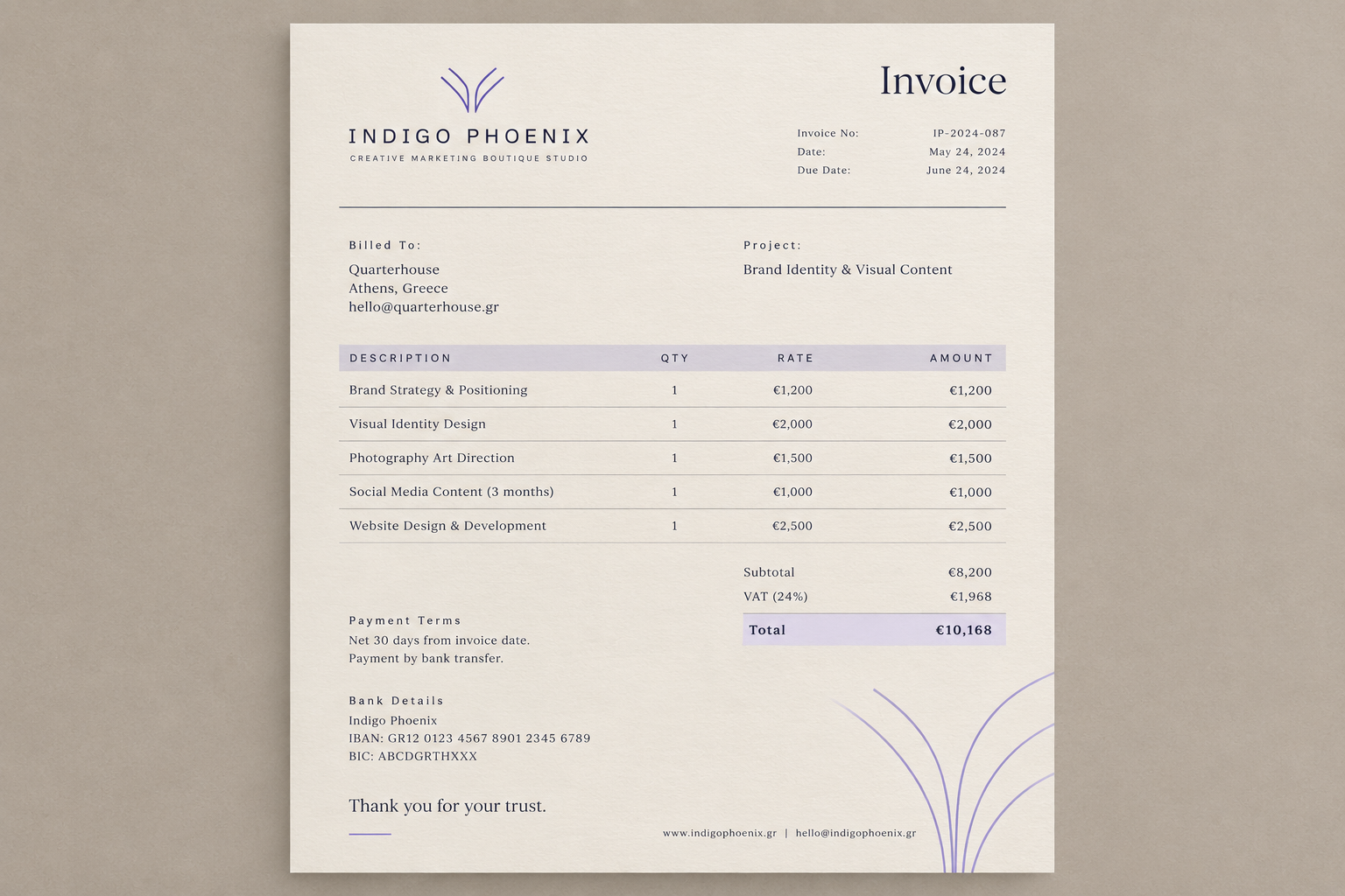Invoice template